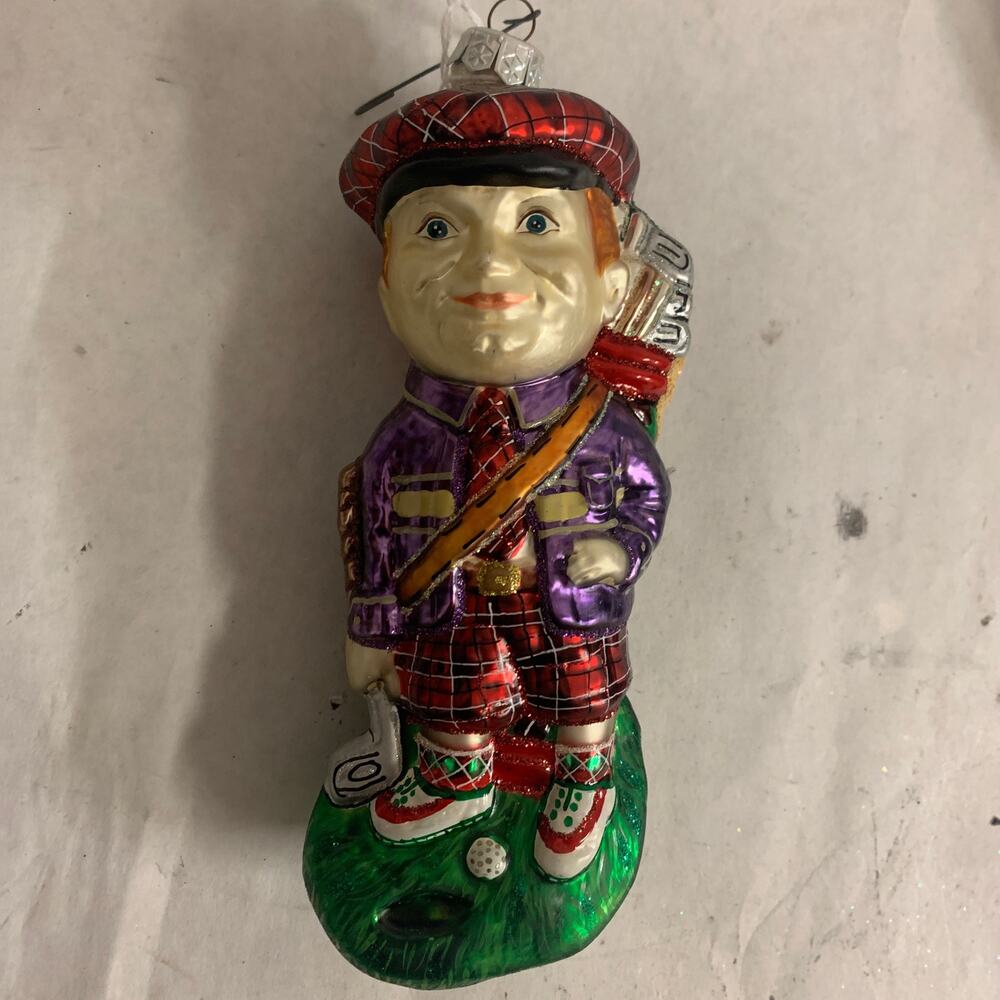 Vintage Slavic Treasures Mouse and Baby Mouse Glass Christmas Ornament